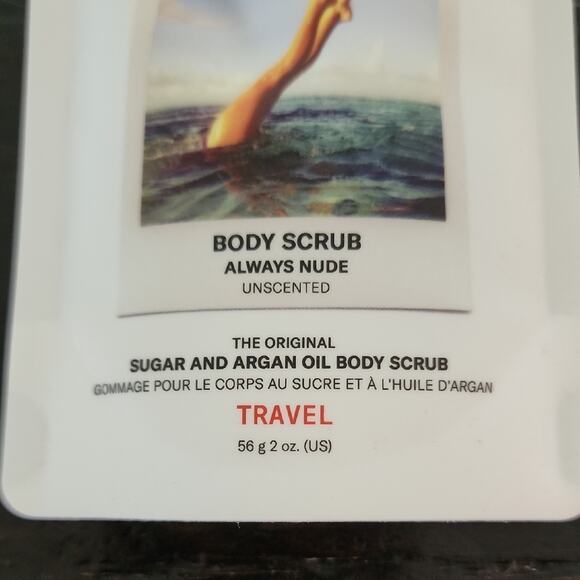 JOSIE MARAN Sugar & Argan Oil Body Scrub Always Nude Unscented Travel Size - Picture 3 of 3